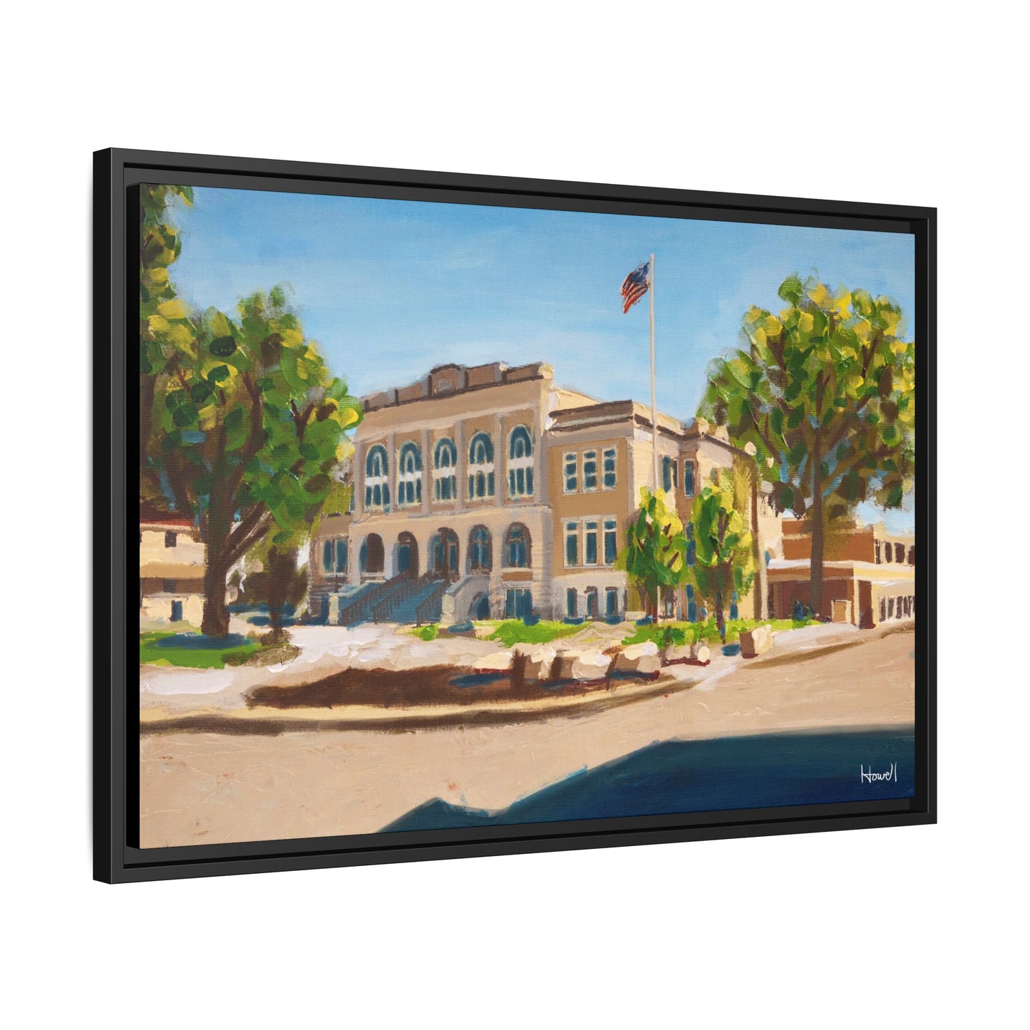 Bentonville Courthouse - Framed Giclée Canvas Print