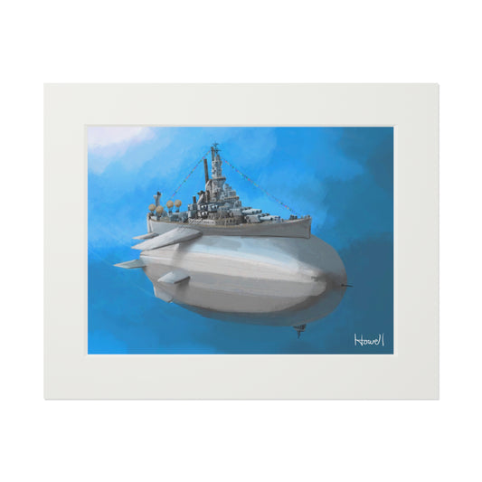 Battleblimp - Matted Fine Art Print