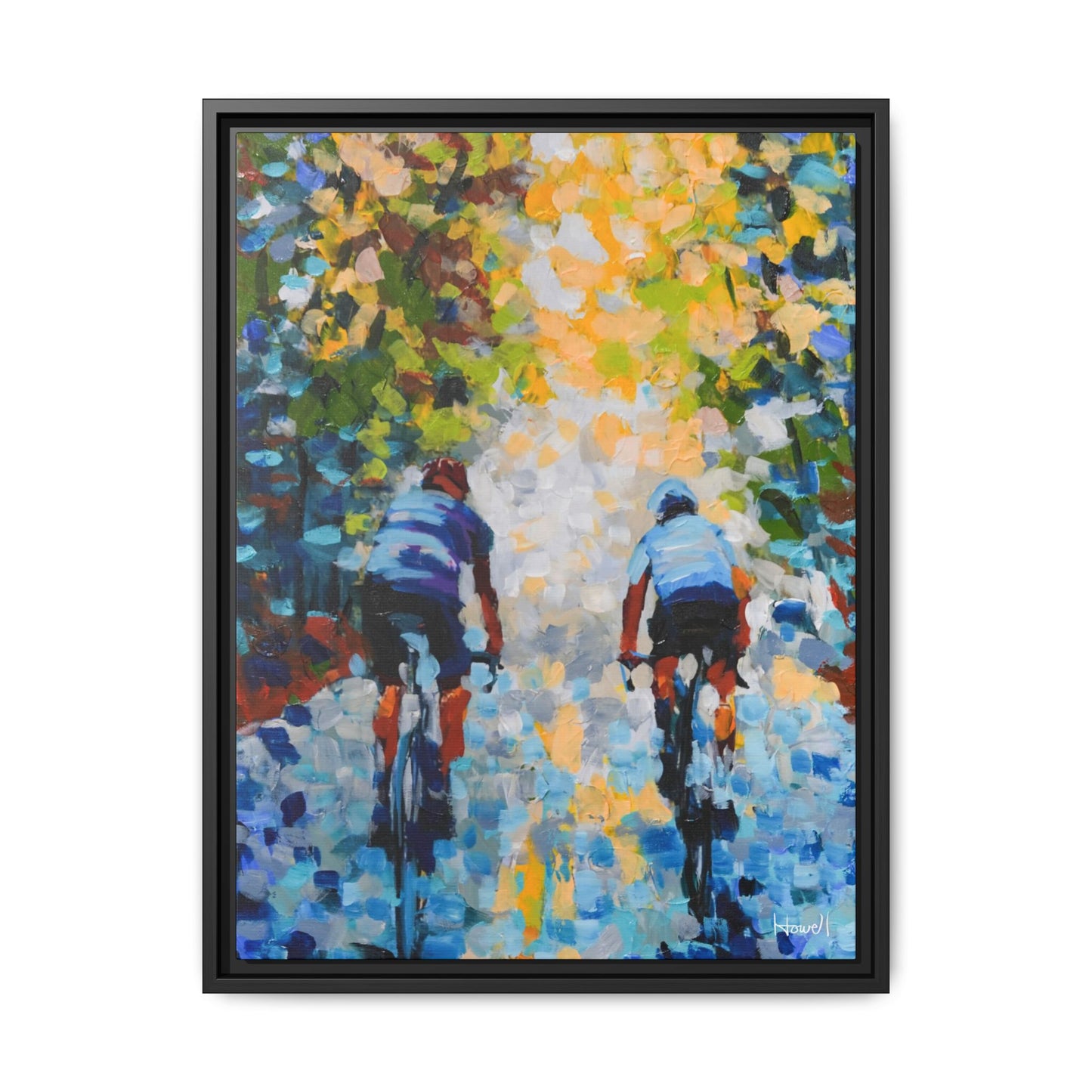 Morning Ride - Framed Giclée Canvas Print
