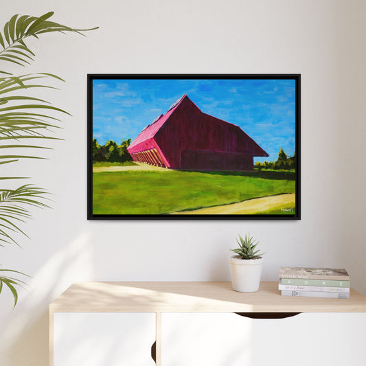 Thaden Barn - Framed Giclée Canvas Print