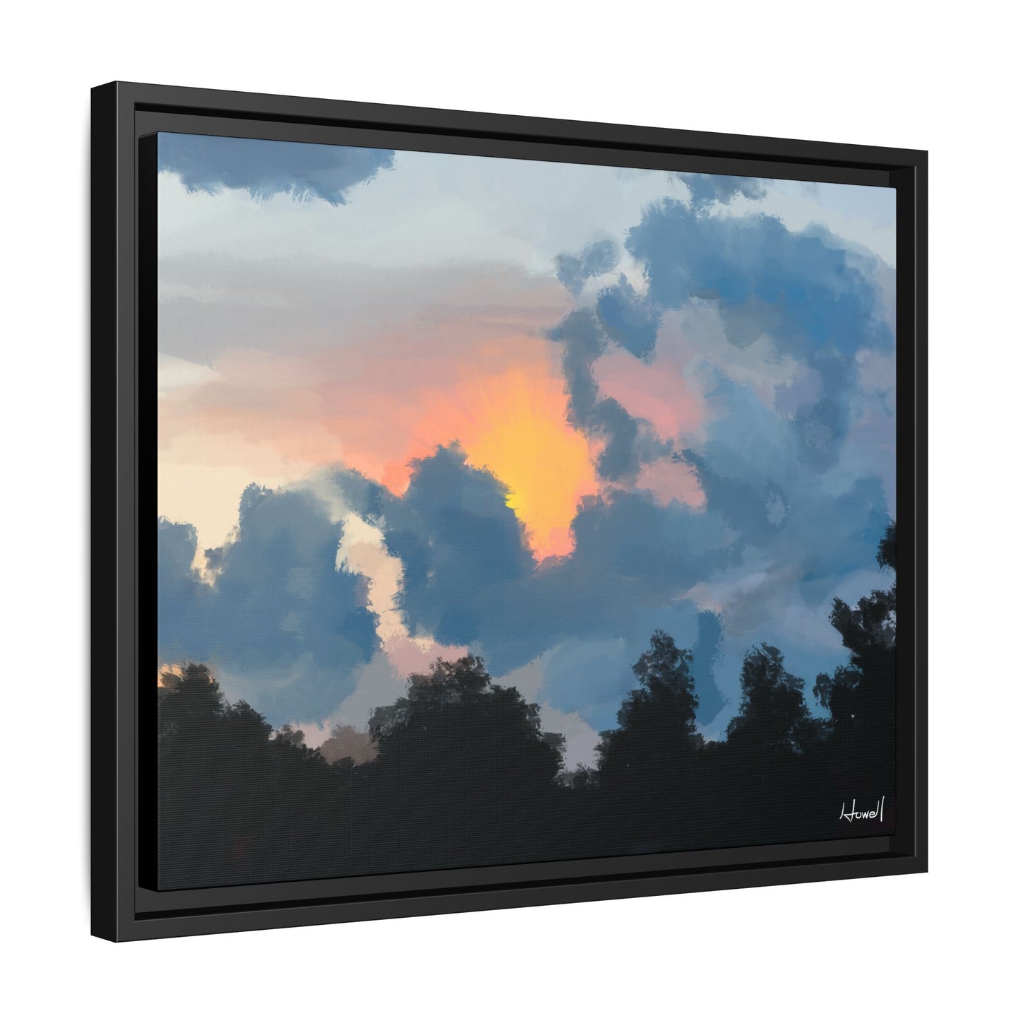 Storm Clouds - Framed Giclée Canvas Print