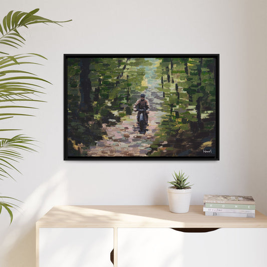 Quiet Ride II - Framed Giclée Canvas Print