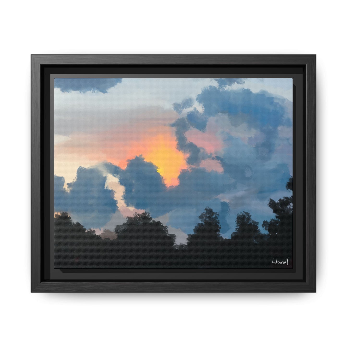 Storm Clouds - Framed Giclée Canvas Print