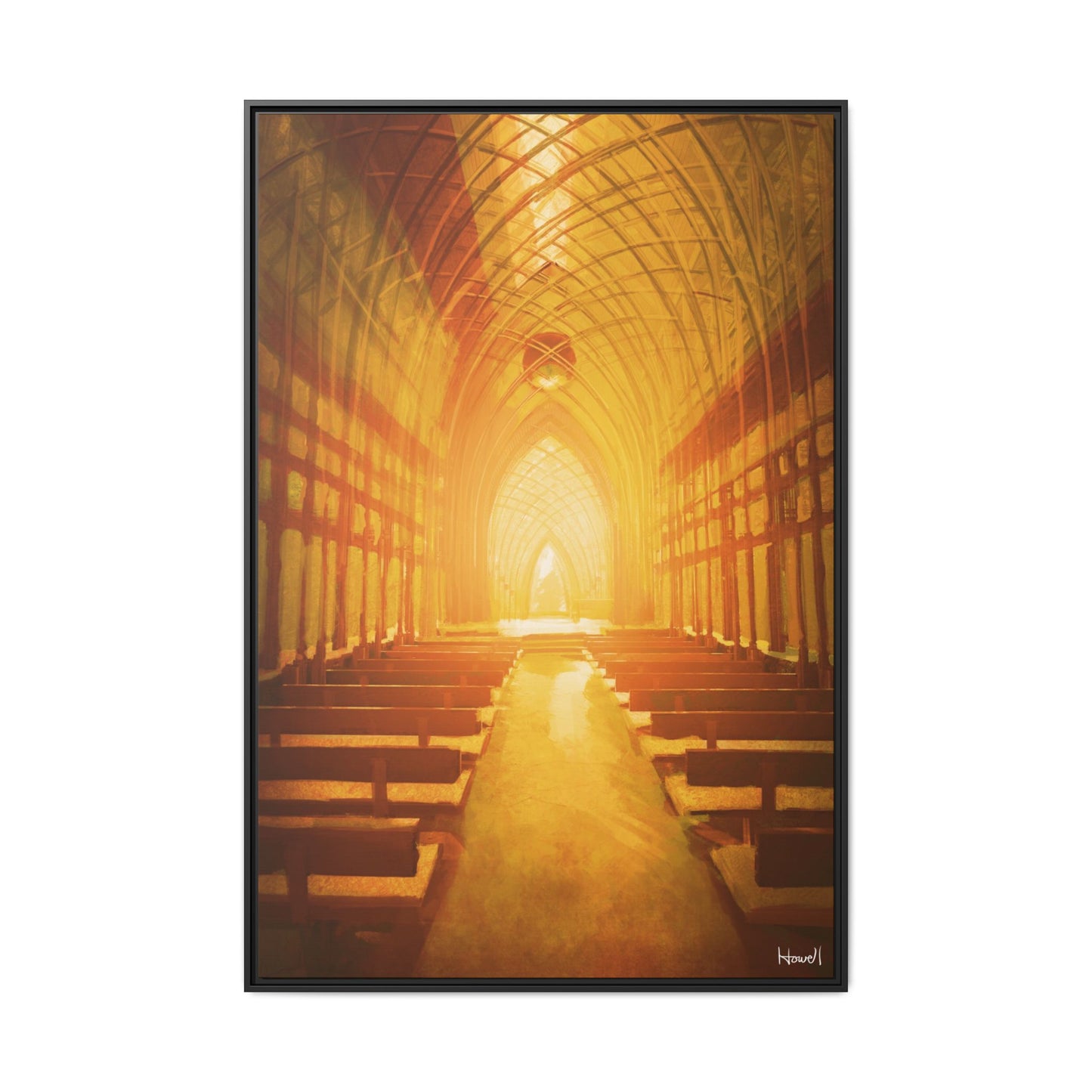 Golden Cooper Chapel - Framed Giclée Canvas Print