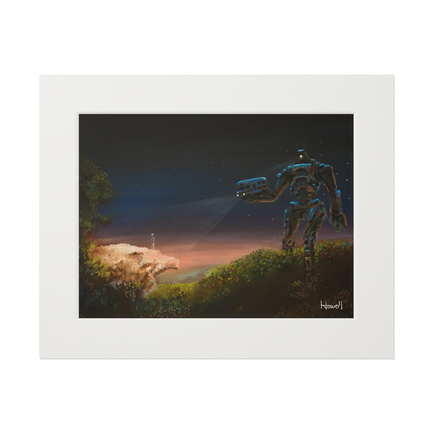 Hawksbill Crag Robot - Matted Fine Art Print