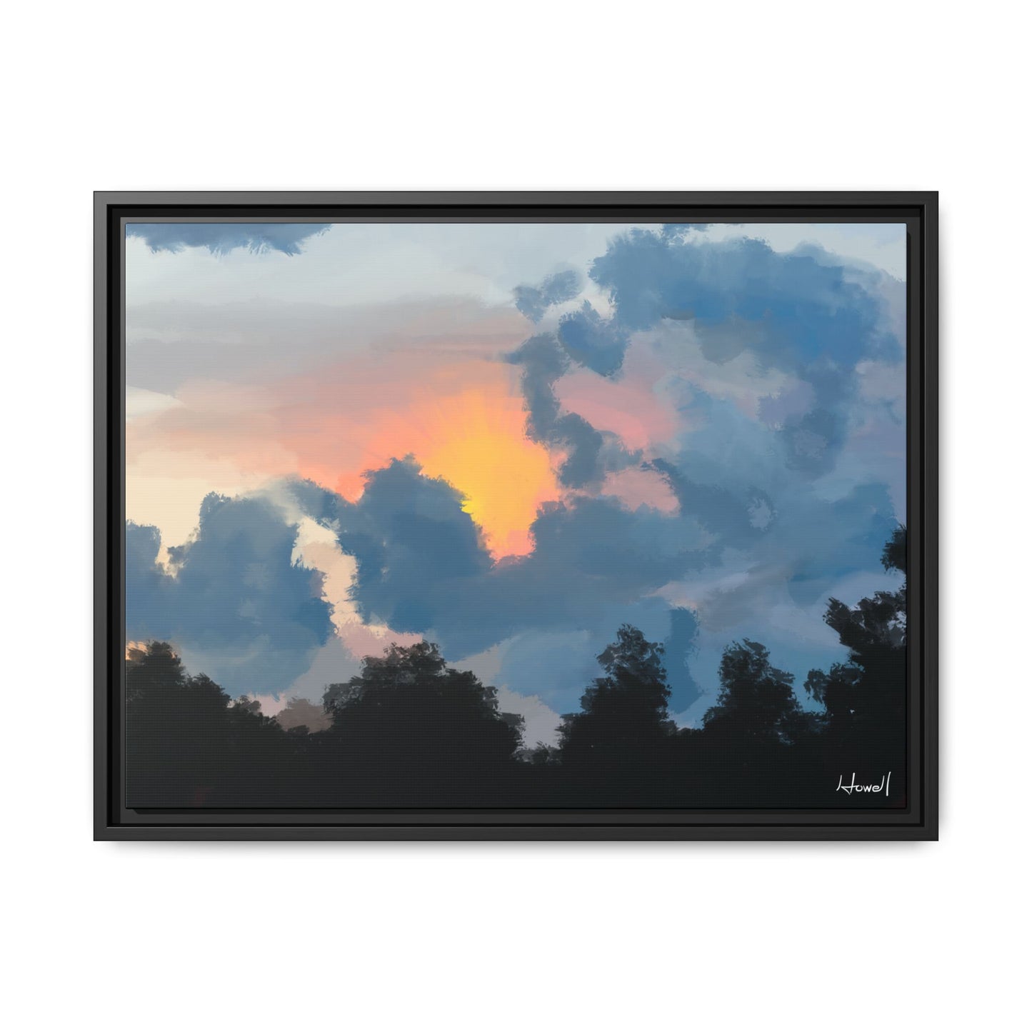 Storm Clouds - Framed Giclée Canvas Print