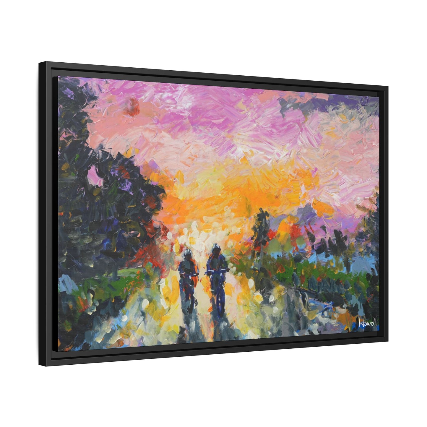 Twilight Ride - Framed Giclée Canvas Print