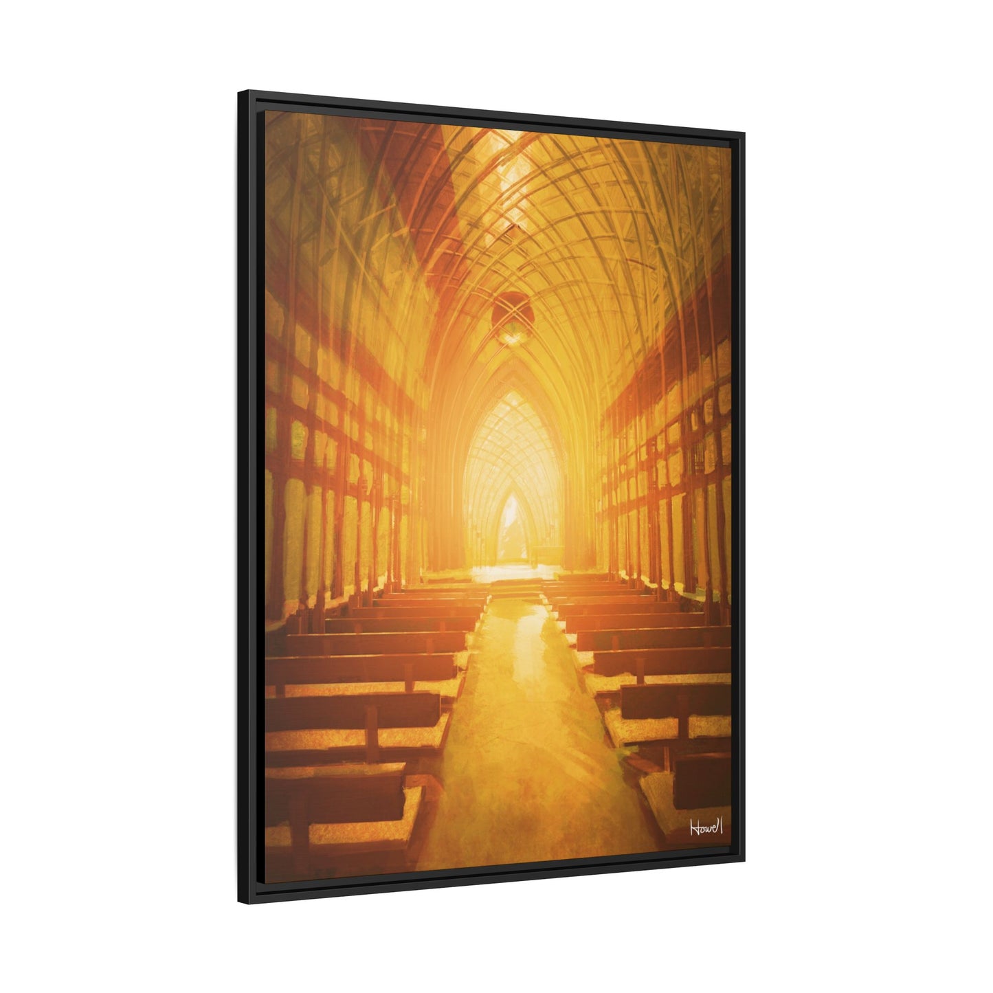 Golden Cooper Chapel - Framed Giclée Canvas Print