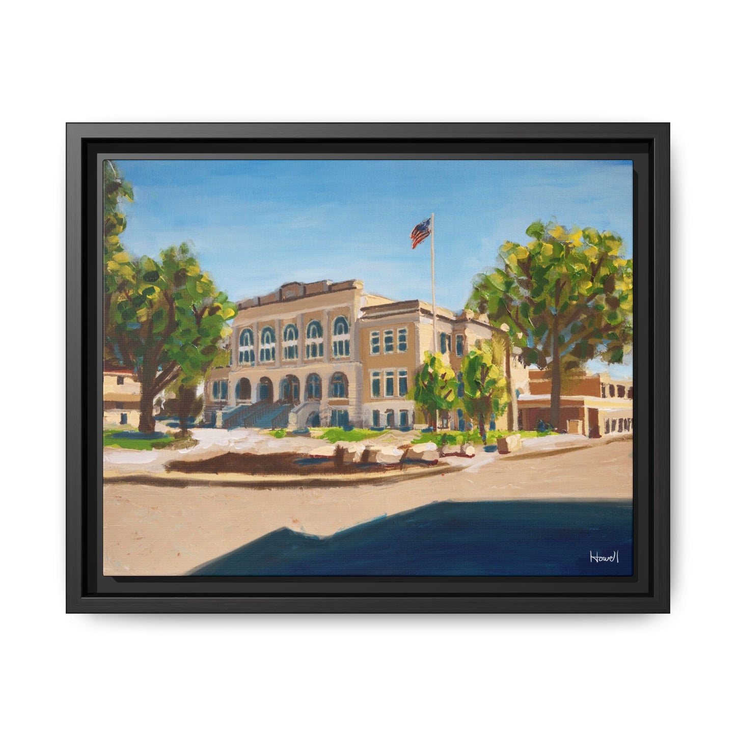 Bentonville Courthouse - Framed Giclée Canvas Print