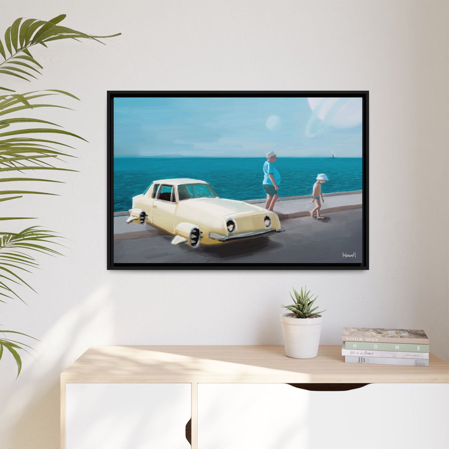 Boardwalk - Framed Giclée Canvas Print