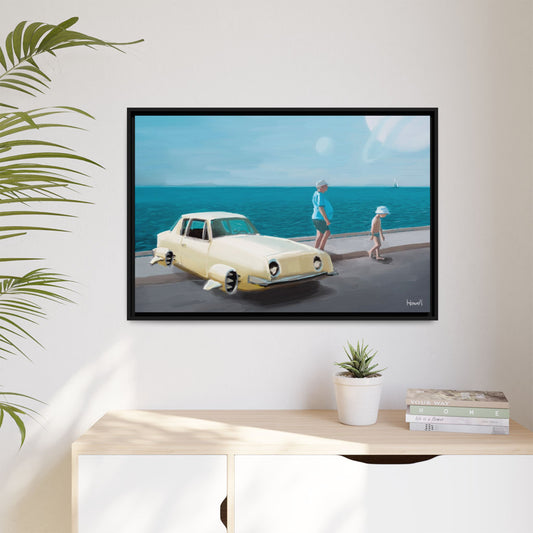Boardwalk - Framed Giclée Canvas Print