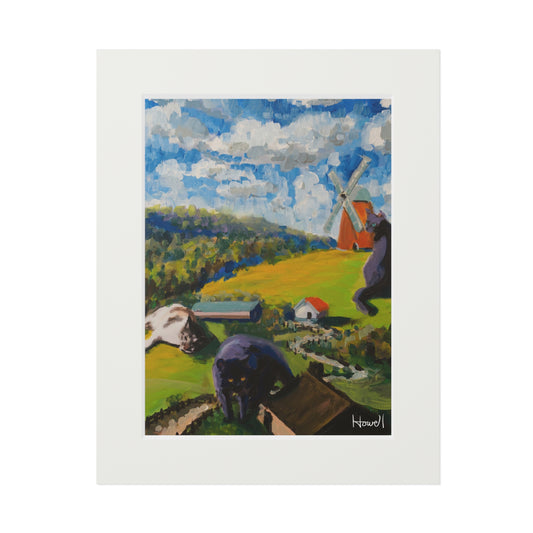 Isaac's Cats - Matted Fine Art Print