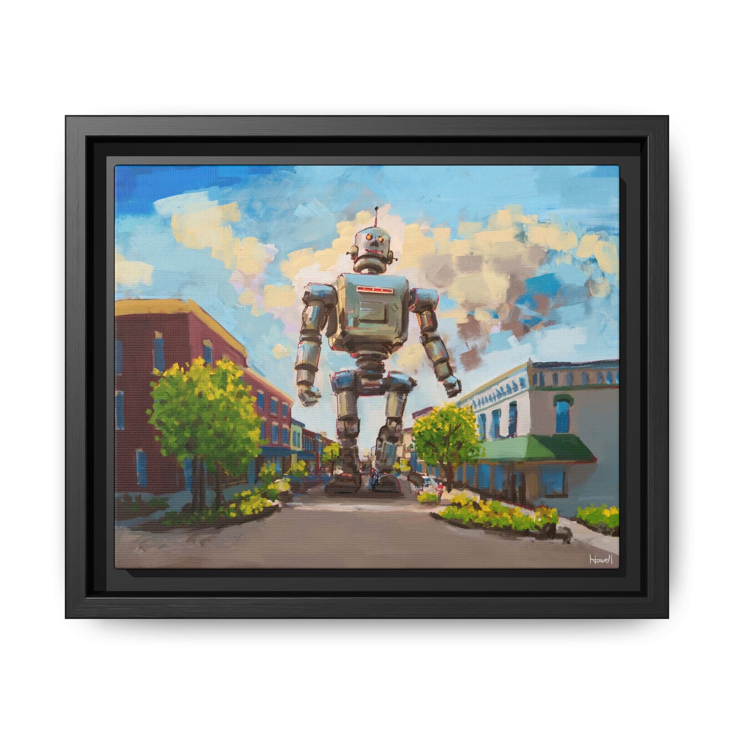 Rogers Robot - Framed Giclée Canvas Print