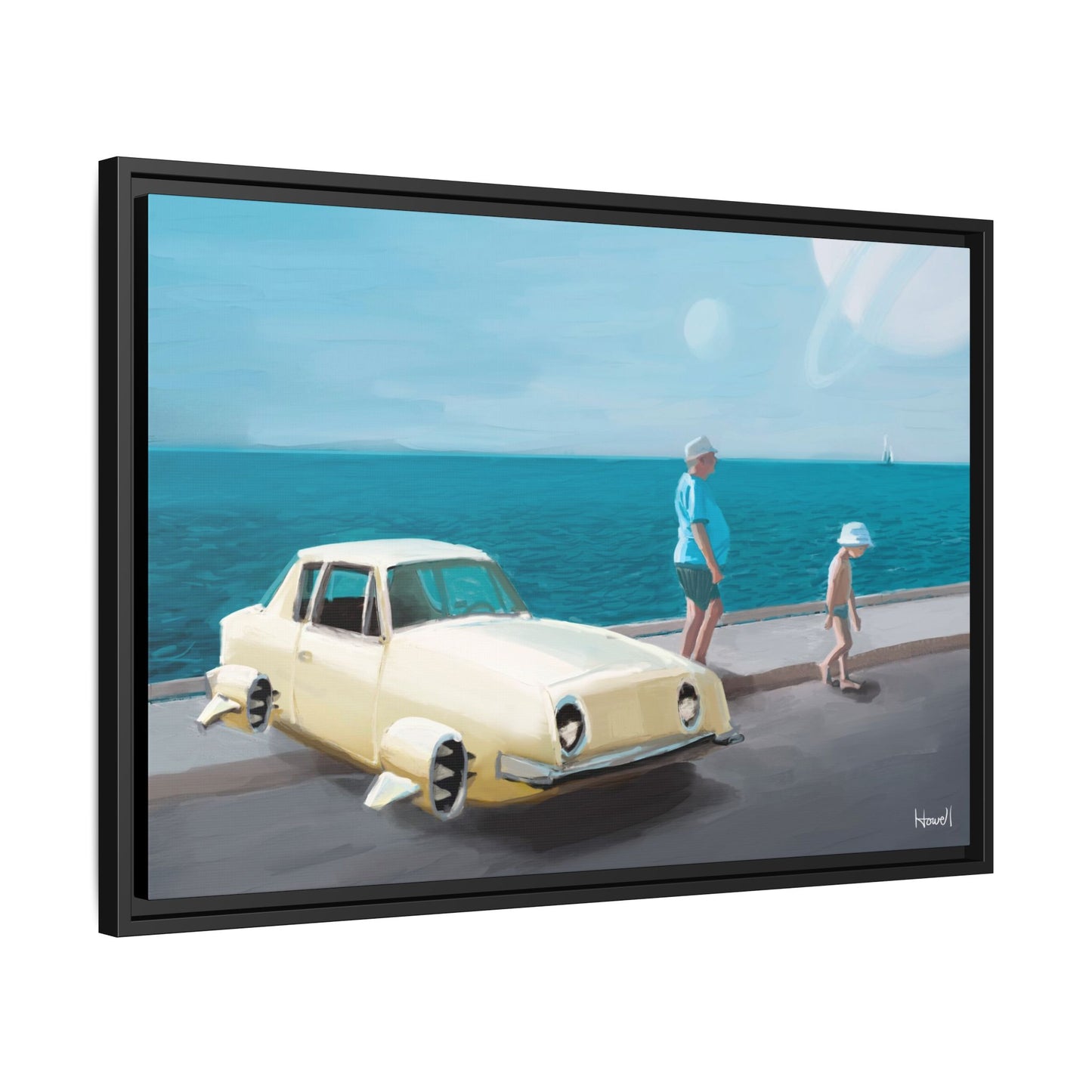 Boardwalk - Framed Giclée Canvas Print