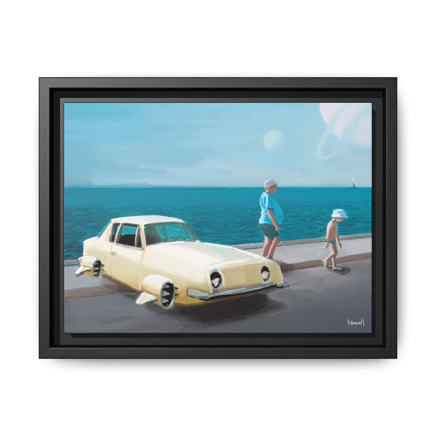 Boardwalk - Framed Giclée Canvas Print