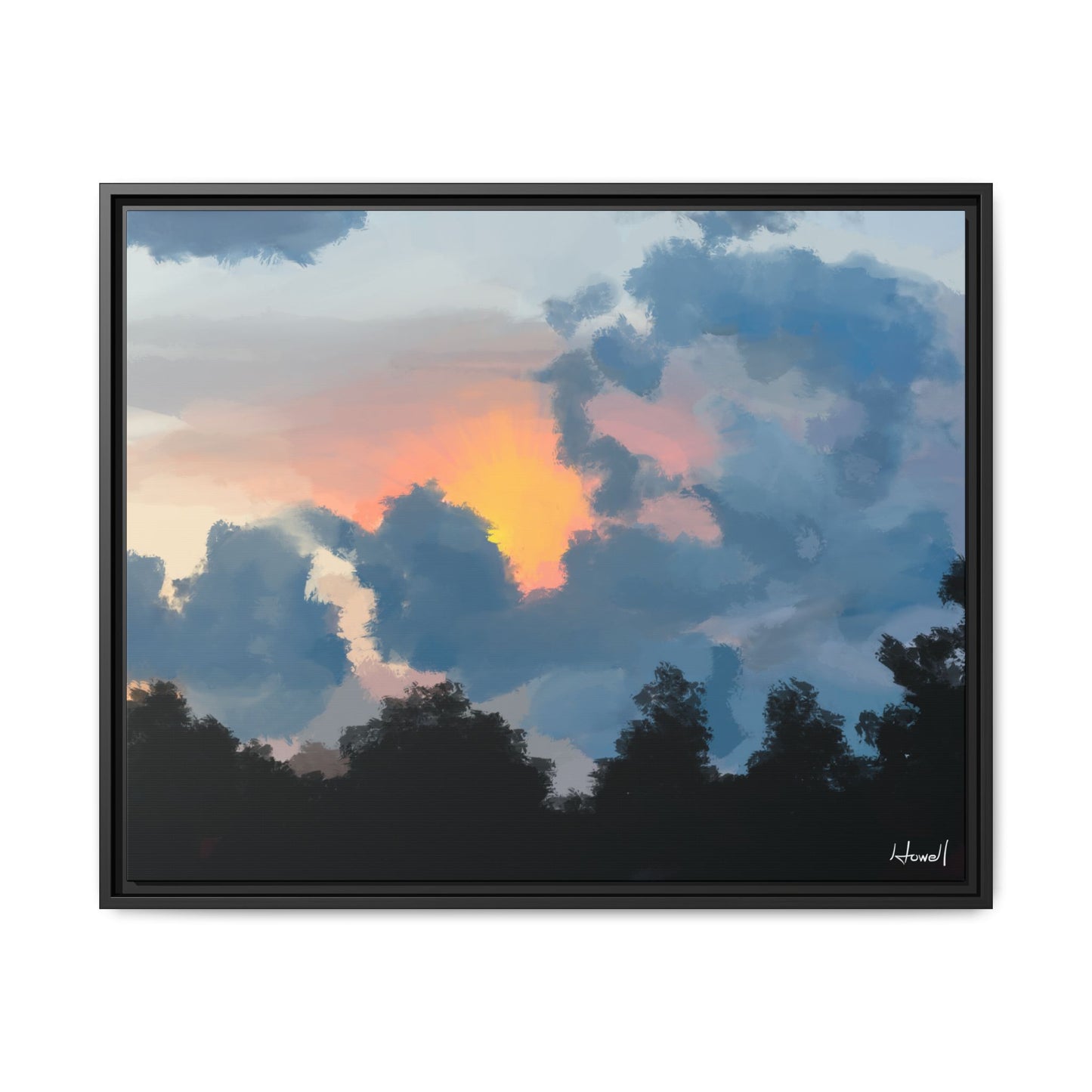 Storm Clouds - Framed Giclée Canvas Print