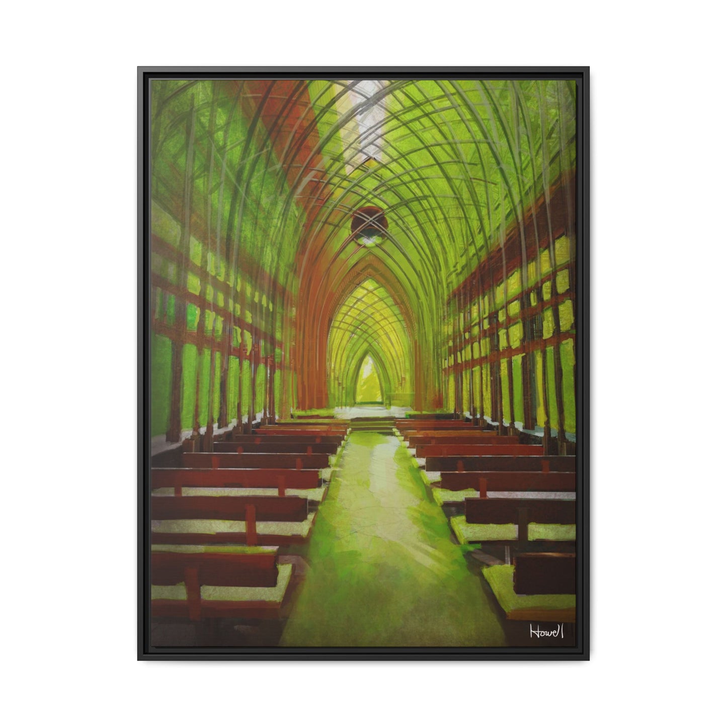 Cooper Glass Chapel (Bella Vista)- Framed Giclée Canvas Print