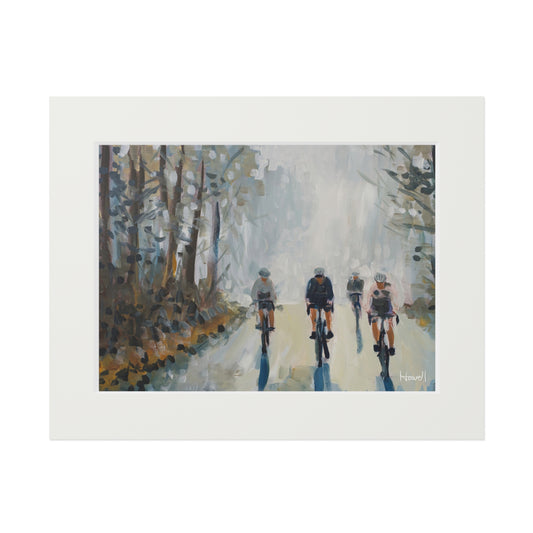 Foggy Ride - Matted Fine Art Print