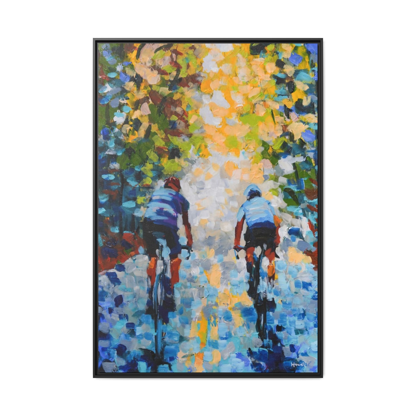 Morning Ride - Framed Giclée Canvas Print