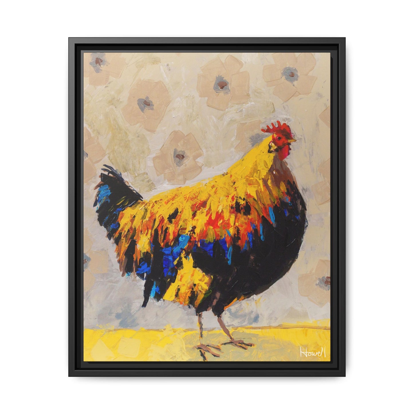 Poppy Cock - Framed Giclée Canvas Print