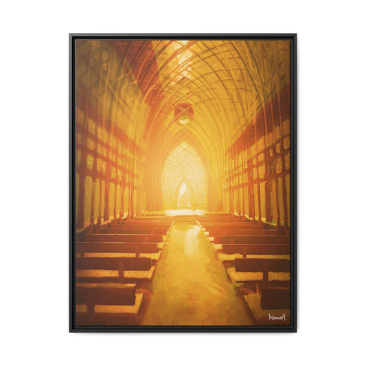 Golden Cooper Chapel - Framed Giclée Canvas Print