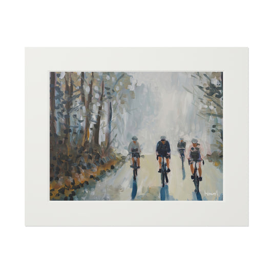 Foggy Ride - Matted Fine Art Print