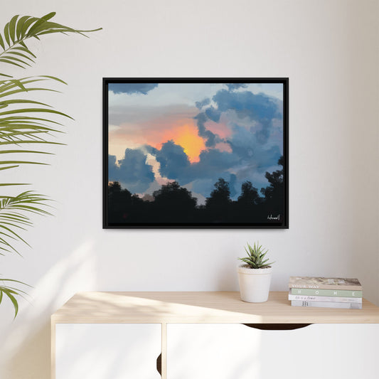Storm Clouds - Framed Giclée Canvas Print