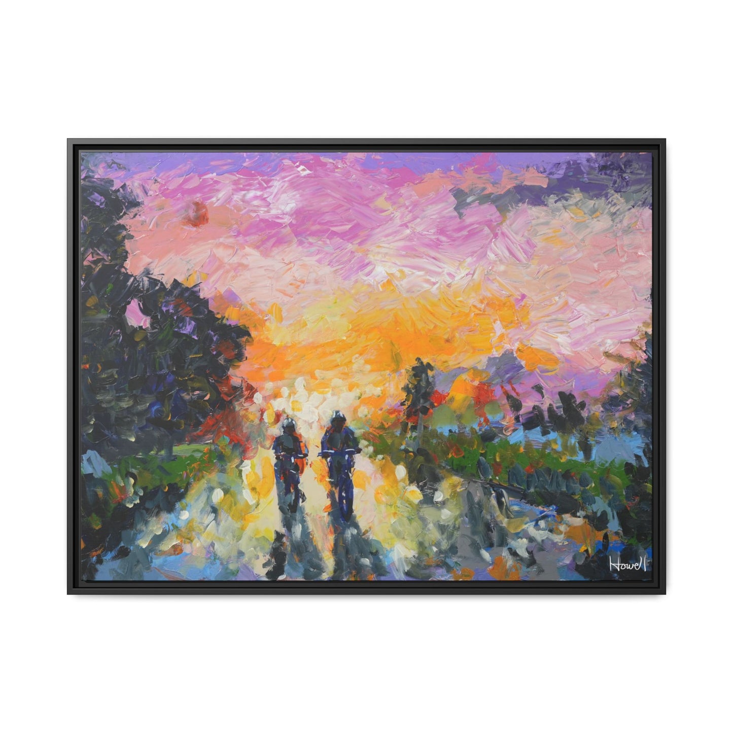 Twilight Ride - Framed Giclée Canvas Print