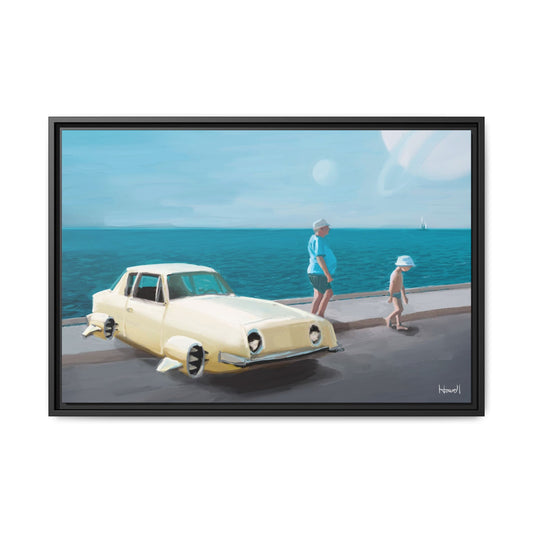 Boardwalk - Framed Giclée Canvas Print