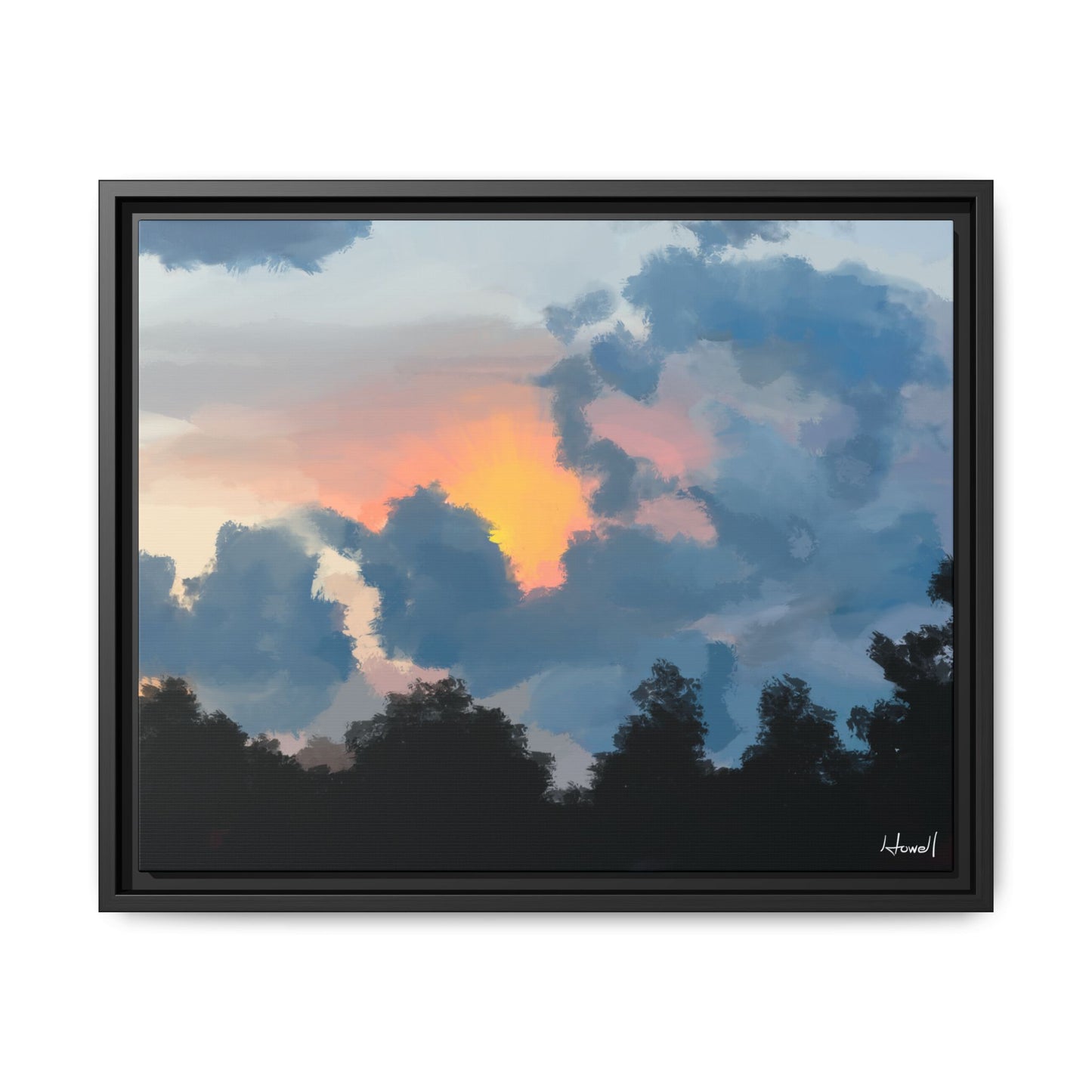 Storm Clouds - Framed Giclée Canvas Print
