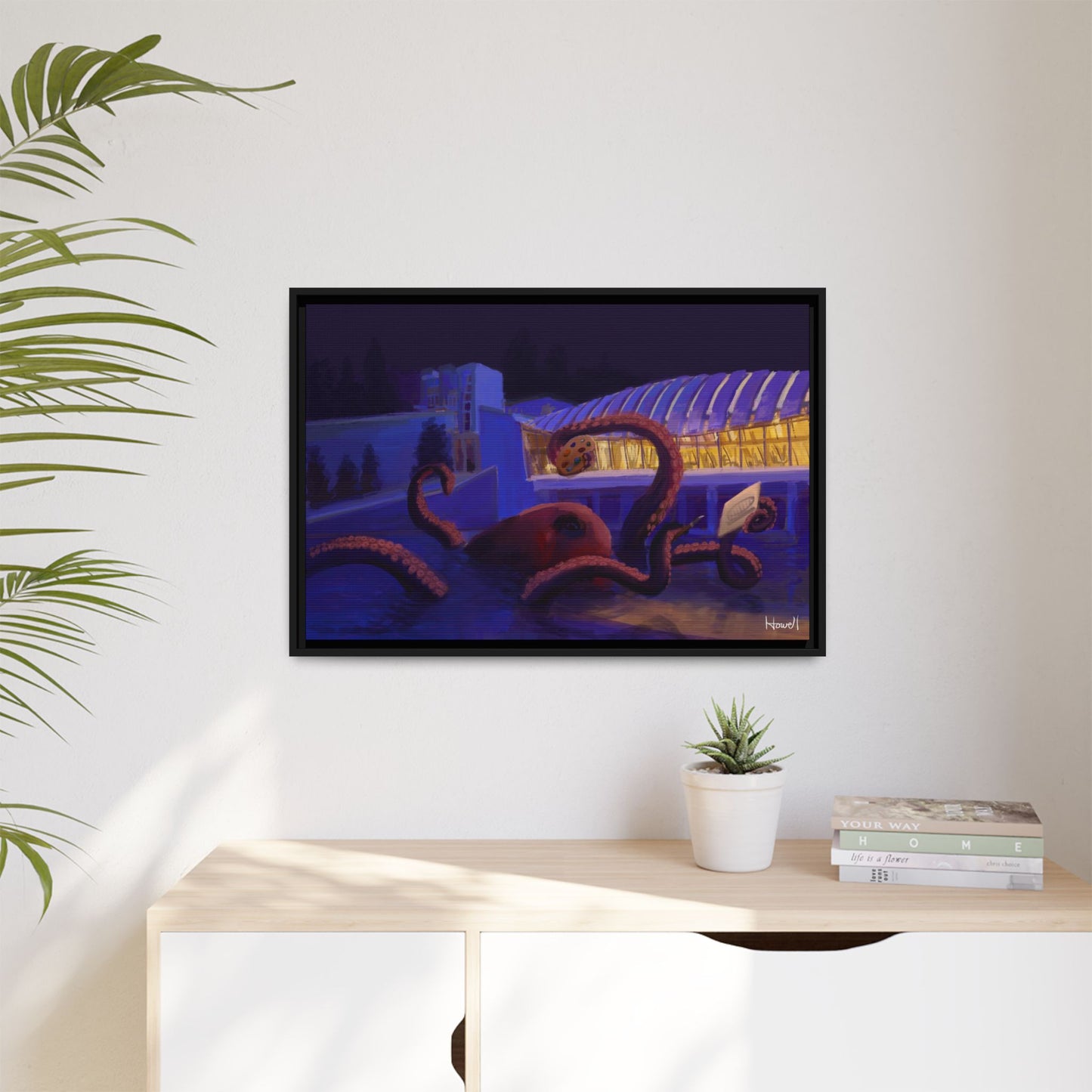 Crystal Bridges Kraken - Framed Giclée Canvas Print