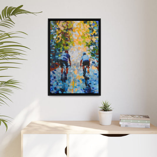 Morning Ride - Framed Giclée Canvas Print