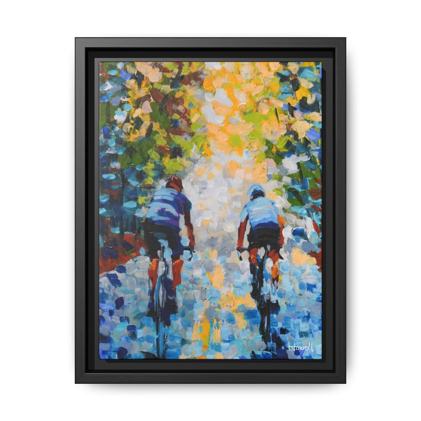 Morning Ride - Framed Giclée Canvas Print