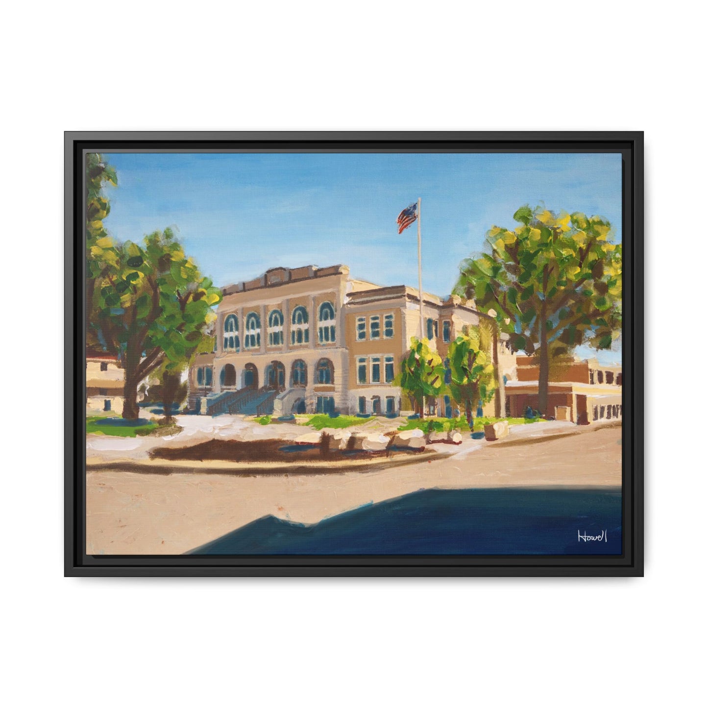 Bentonville Courthouse - Framed Giclée Canvas Print