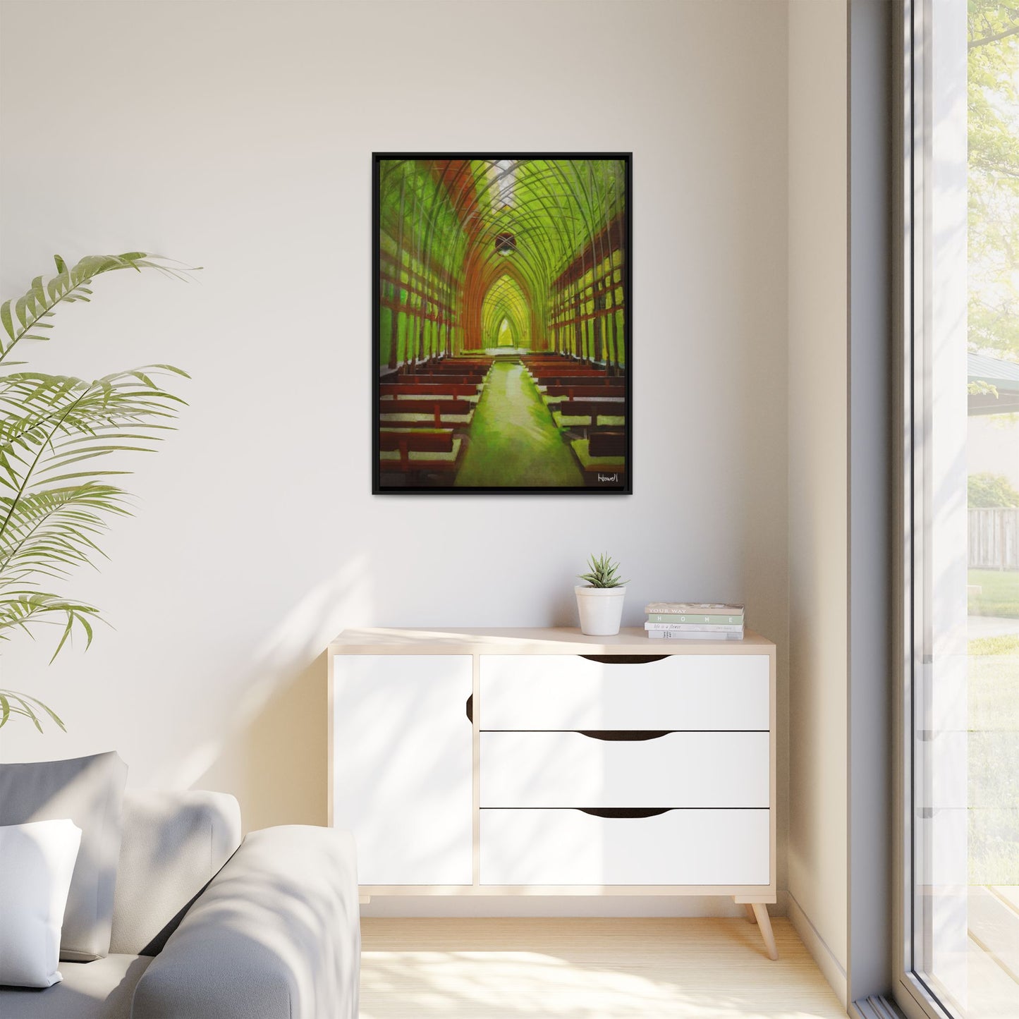 Cooper Glass Chapel (Bella Vista)- Framed Giclée Canvas Print