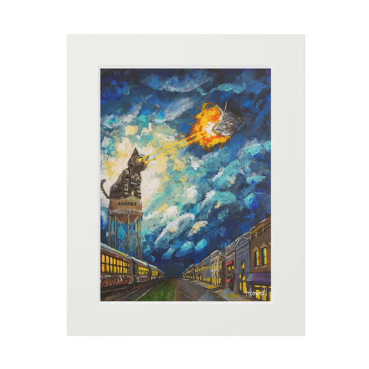 Rogers Laser Cat - Matted Fine Art Print