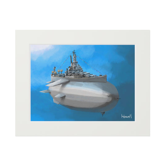 Battleblimp - Matted Fine Art Print