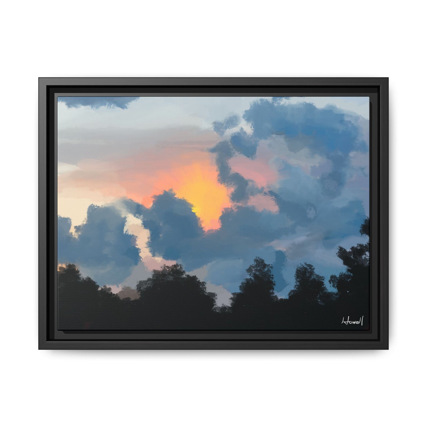 Storm Clouds - Framed Giclée Canvas Print
