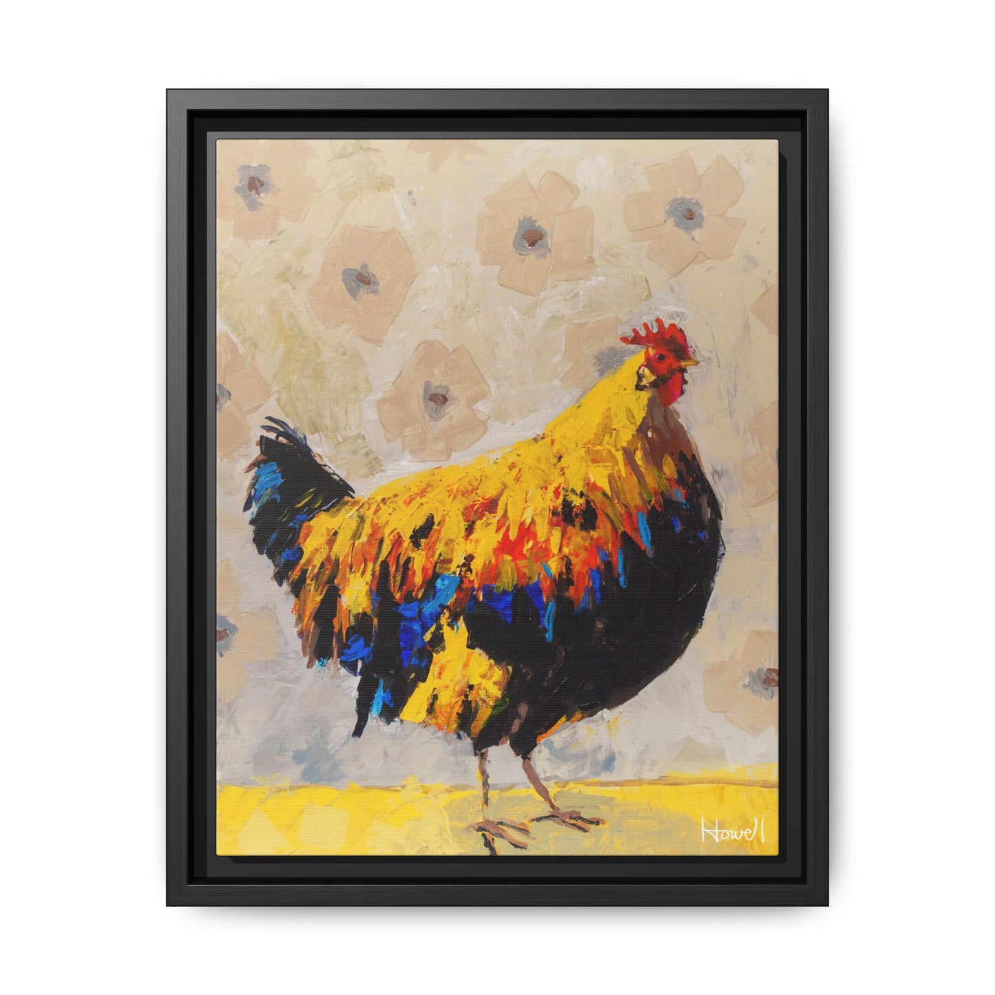 Poppy Cock - Framed Giclée Canvas Print