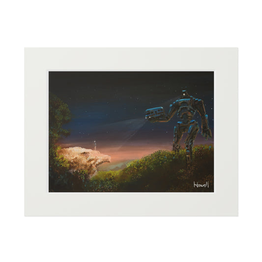 Hawksbill Crag Robot - Matted Fine Art Print
