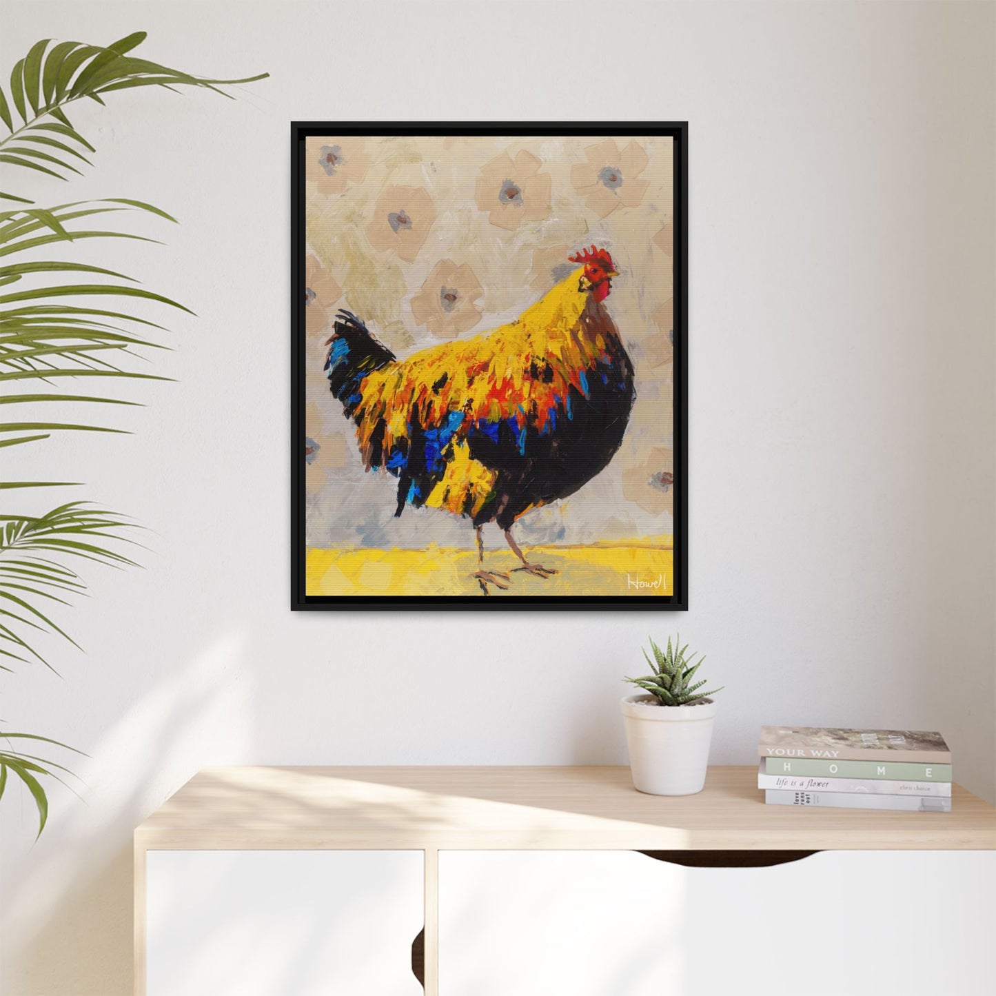 Poppy Cock - Framed Giclée Canvas Print