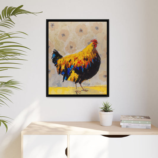 Poppy Cock - Framed Giclée Canvas Print