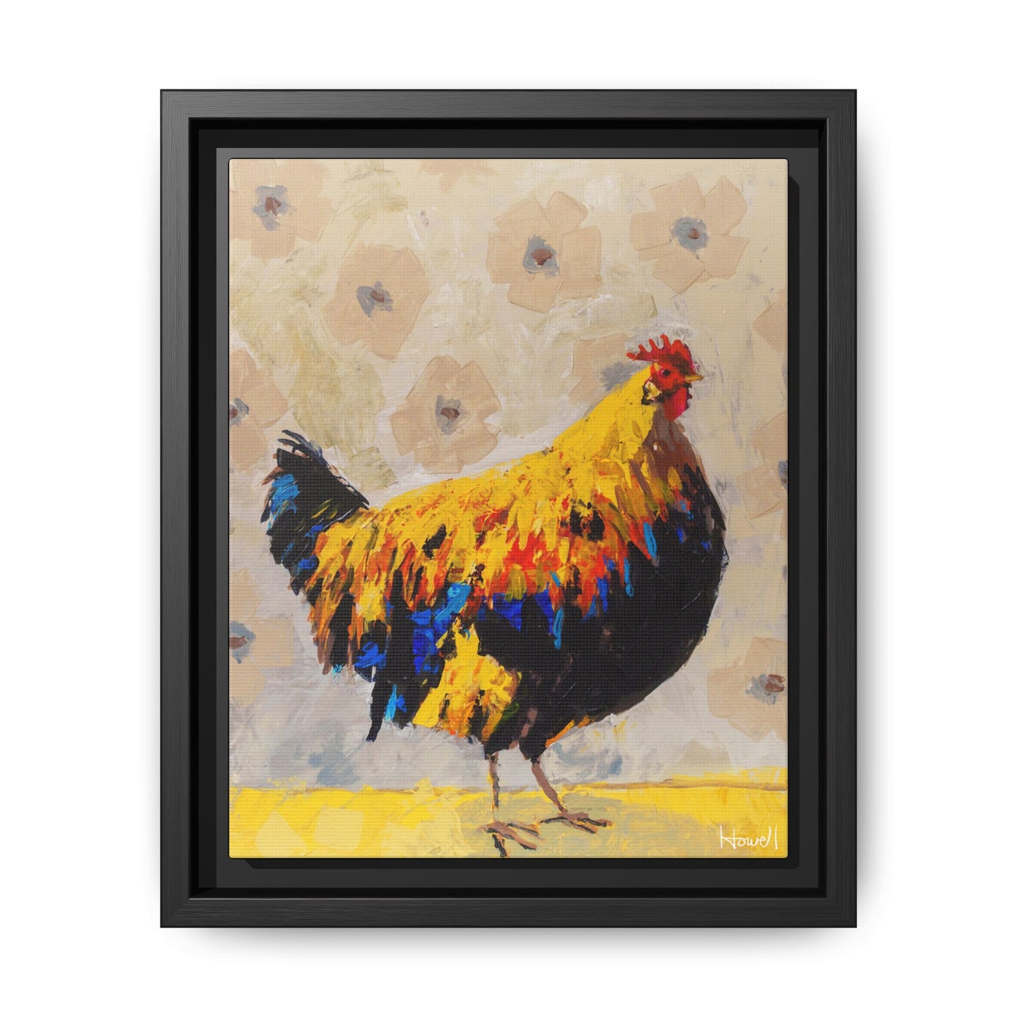 Poppy Cock - Framed Giclée Canvas Print