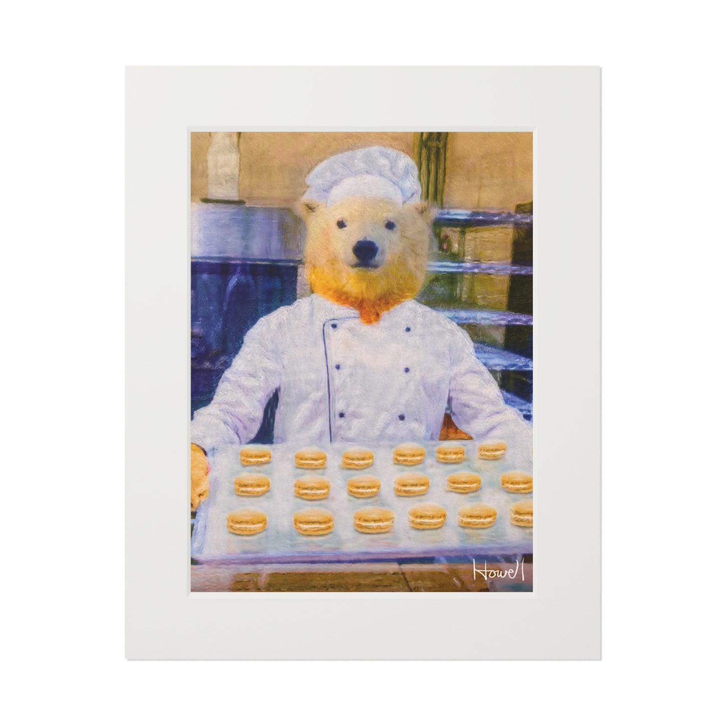 Baker Bear - Matted Fine Art Print