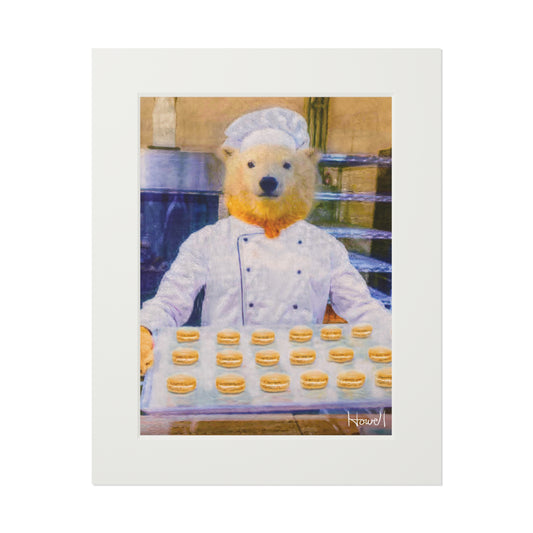 Baker Bear - Matted Fine Art Print