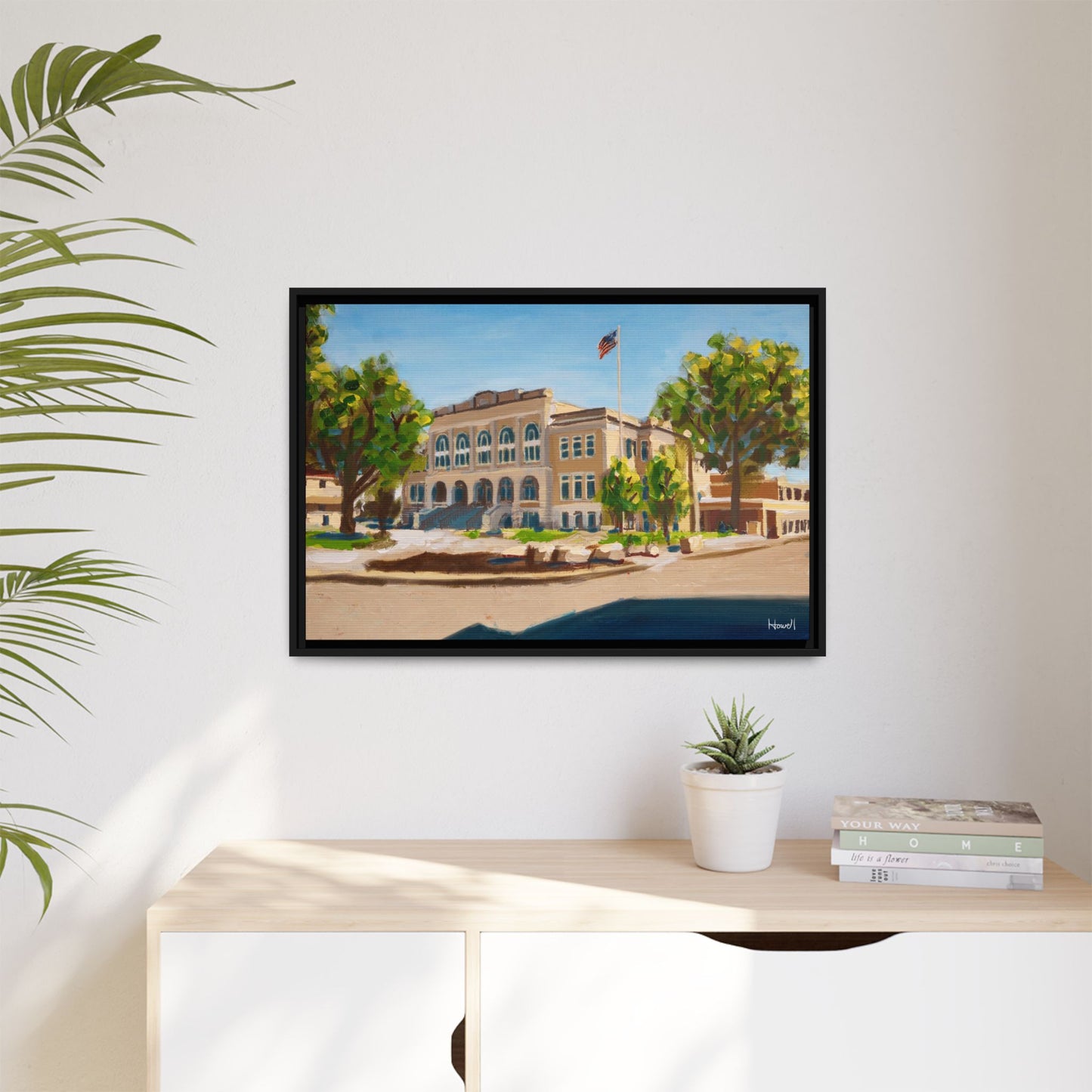 Bentonville Courthouse - Framed Giclée Canvas Print