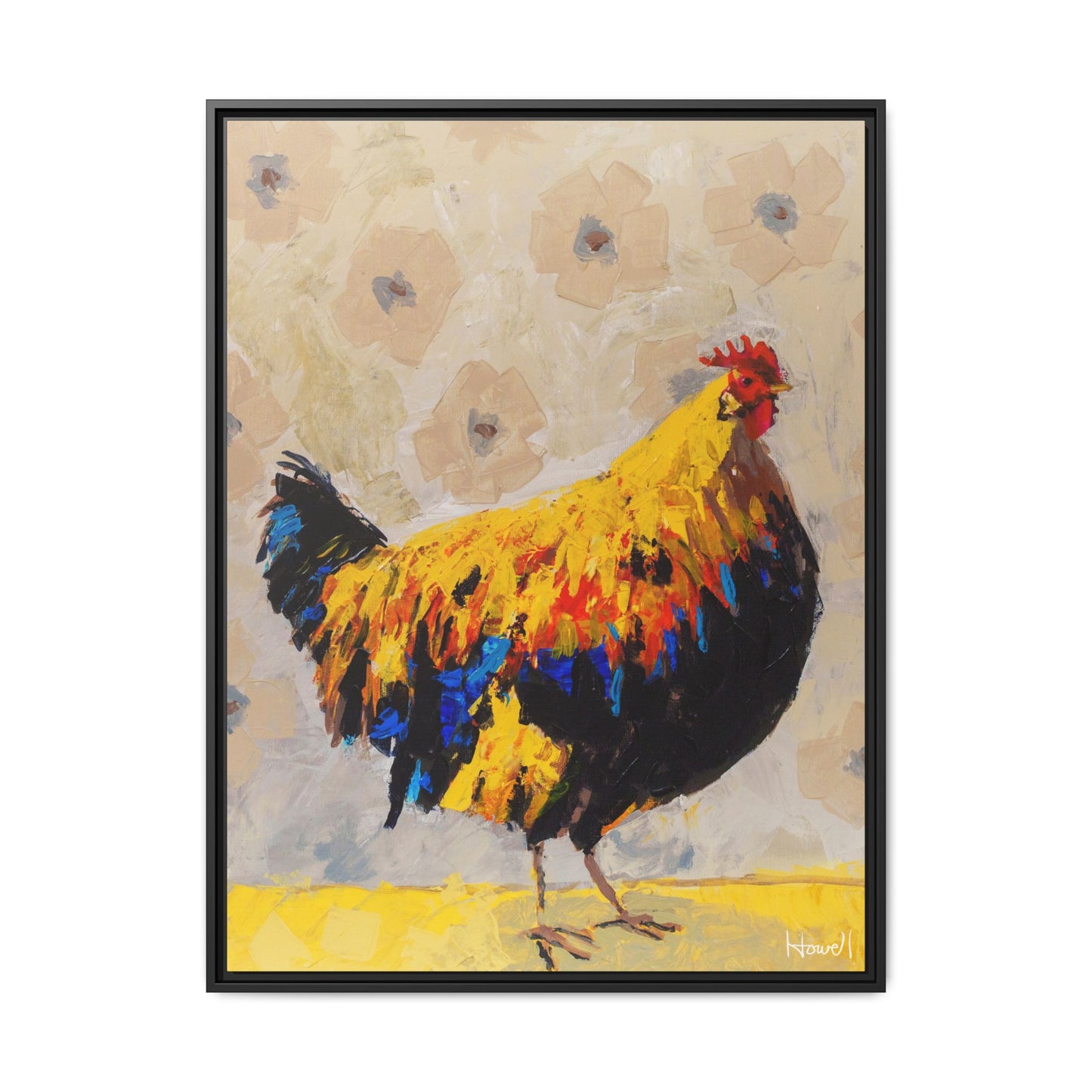 Poppy Cock - Framed Giclée Canvas Print