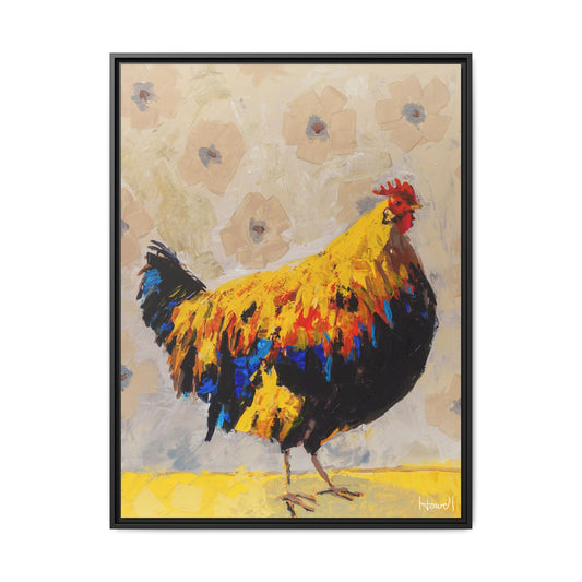 Poppy Cock - Framed Giclée Canvas Print