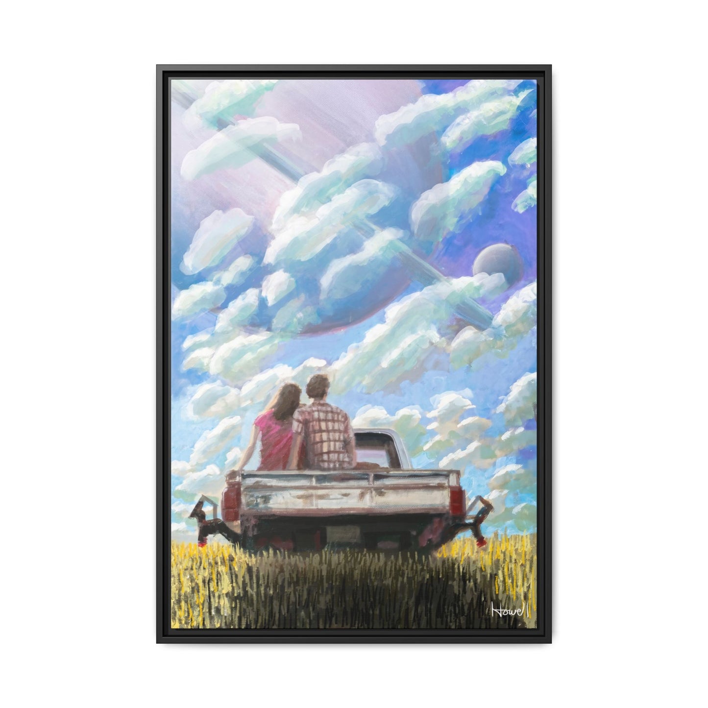 Tailgating - Framed Giclée Canvas Print