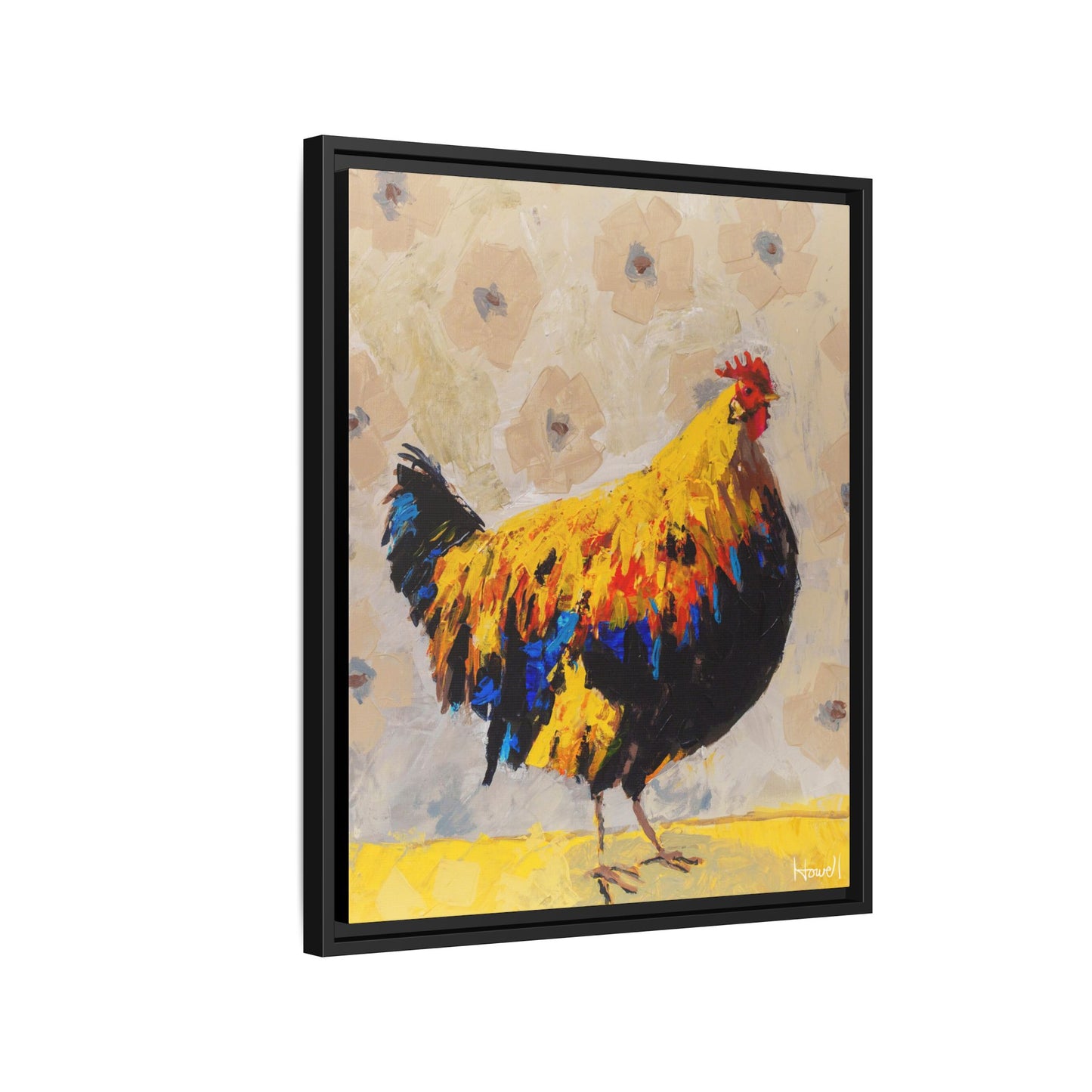 Poppy Cock - Framed Giclée Canvas Print